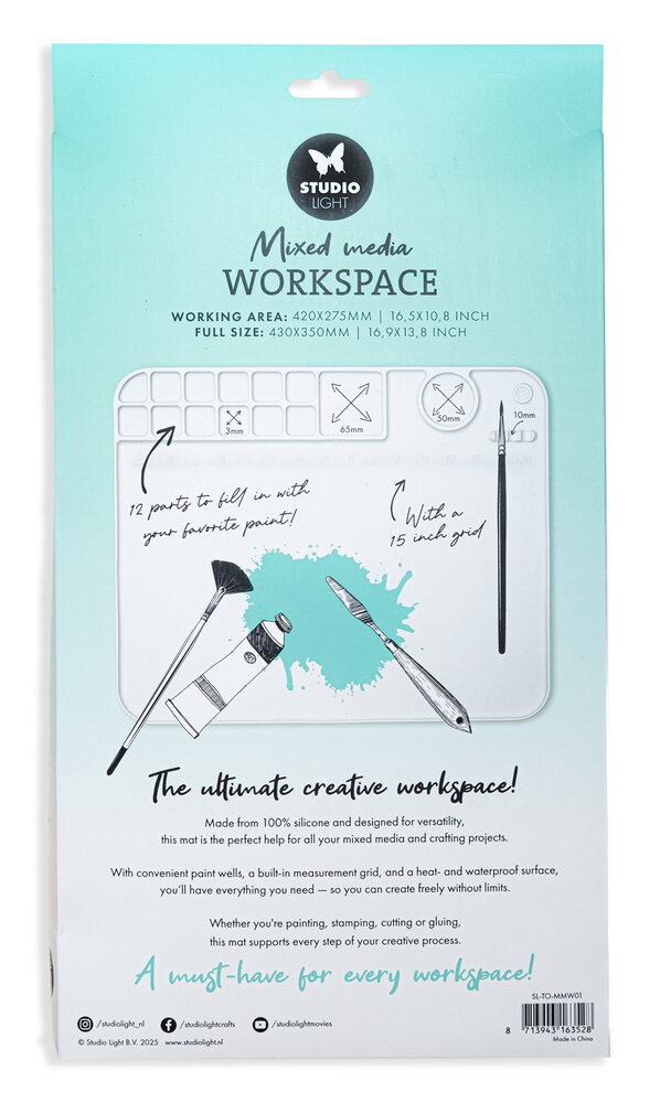 Studio Light Mixed Media Workspace Heat Resistant and Waterproof (SL-TO-MMW01) (BASIC) Studio Light Mixed Media Workspace Heat Resistant and Waterproof (SL-TO-MMW01) (BASIC)