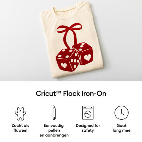 Cricut Flocked Iron-On 12x19 Inch Black (2011788) Cricut Flocked Iron-On 12x19 Inch Black (2011788)
