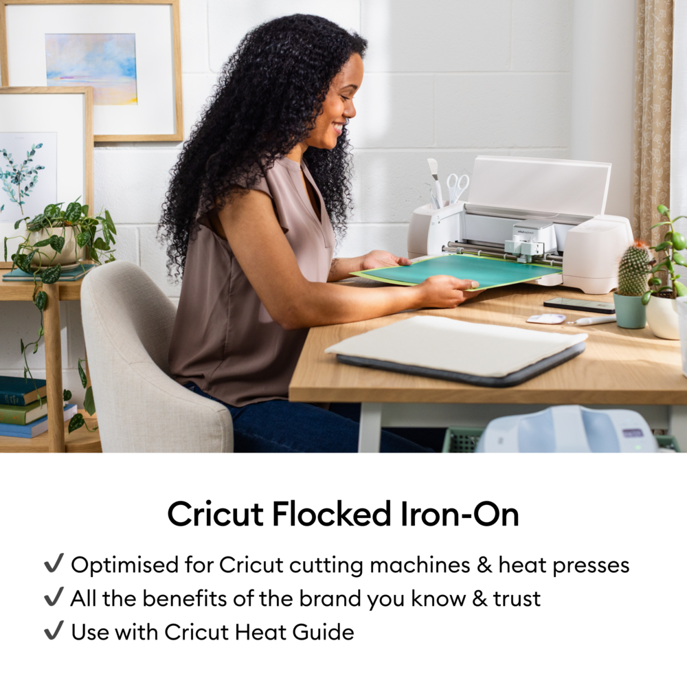 Cricut Flocked Iron-On 12x19 Inch Blue (2011791) Cricut Flocked Iron-On 12x19 Inch Blue (2011791)