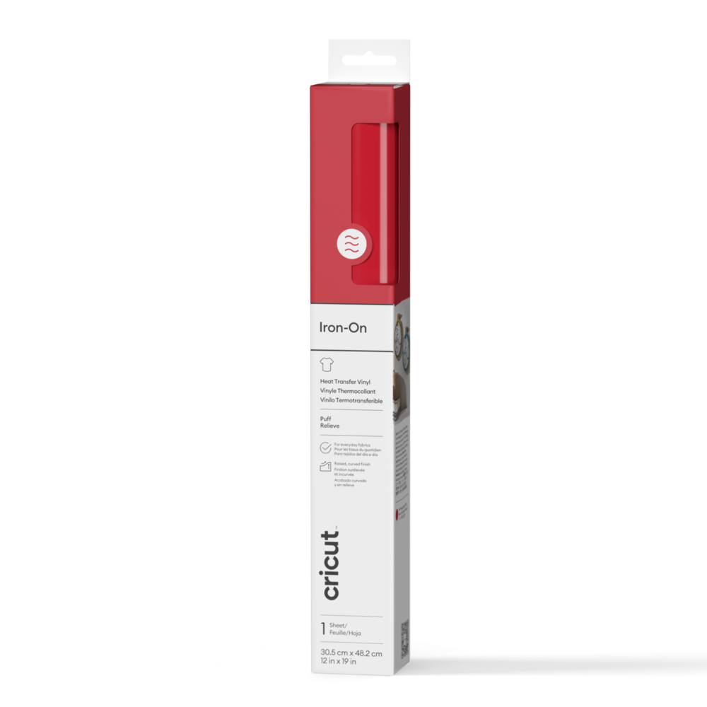 Cricut Puff Iron-On 12x19 Inch Red (2011773) Cricut Puff Iron-On 12x19 Inch Red (2011773)