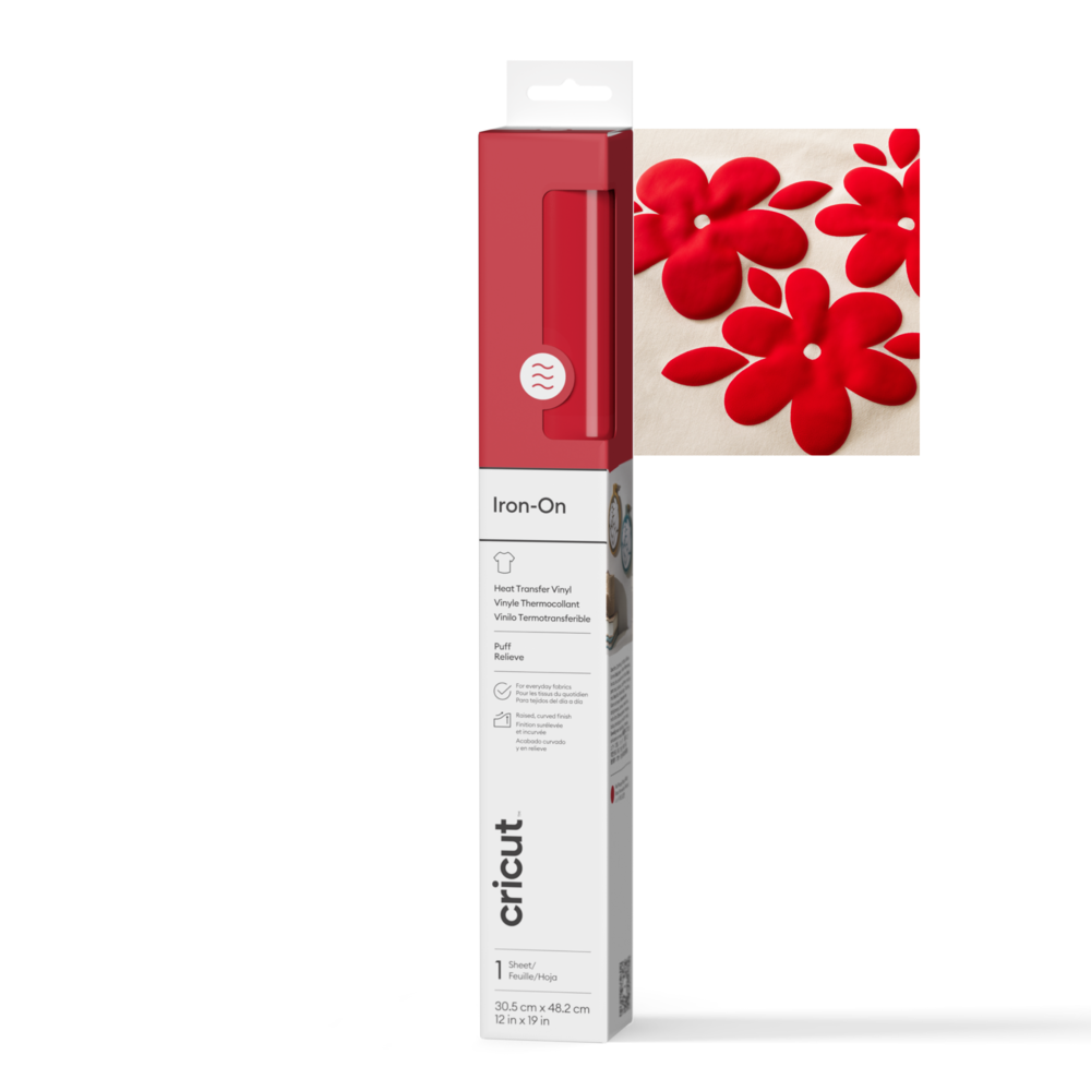 Cricut Puff Iron-On 12x19 Inch Red (2011773) Cricut Puff Iron-On 12x19 Inch Red (2011773)