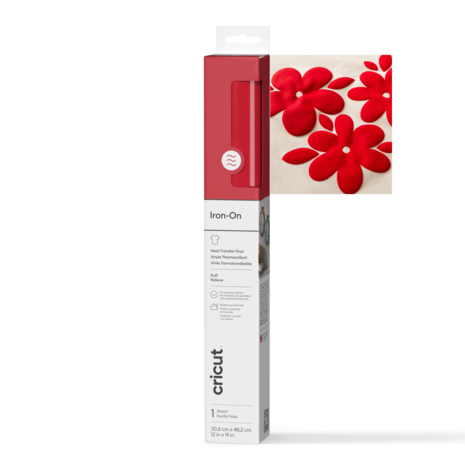 Cricut Puff Iron-On 12x19 Inch Red (2011773) Cricut Puff Iron-On 12x19 Inch Red (2011773)
