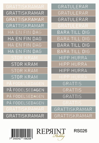 Reprint Cozy Season 10x20cm Stickers (RS022)