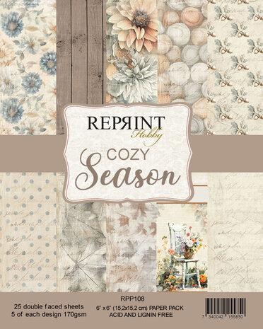 Reprint Cozy Season 6x6 Inch Paper Pack (RPP108) Reprint Cozy Season 6x6 Inch Paper Pack (RPP108)