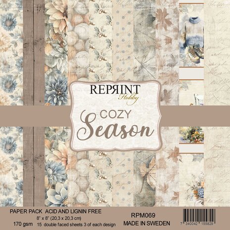 Reprint Cozy Season 8x8 Inch Paper Pack (RPM069) Reprint Cozy Season 8x8 Inch Paper Pack (RPM069)