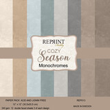 Reprint Cozy Season Monochromes 12x12 Inch Cardstock (REP013)