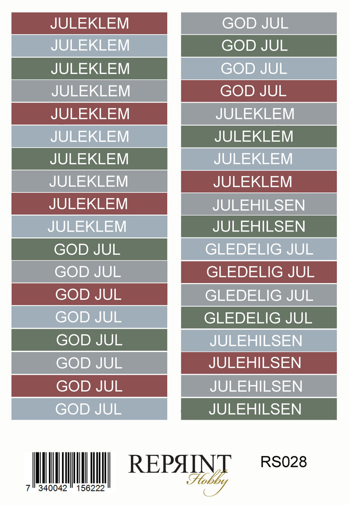 Reprint Deck the Halls 10x20cm Stickers (RS020) Reprint Deck the Halls 10x20cm Stickers (RS020)