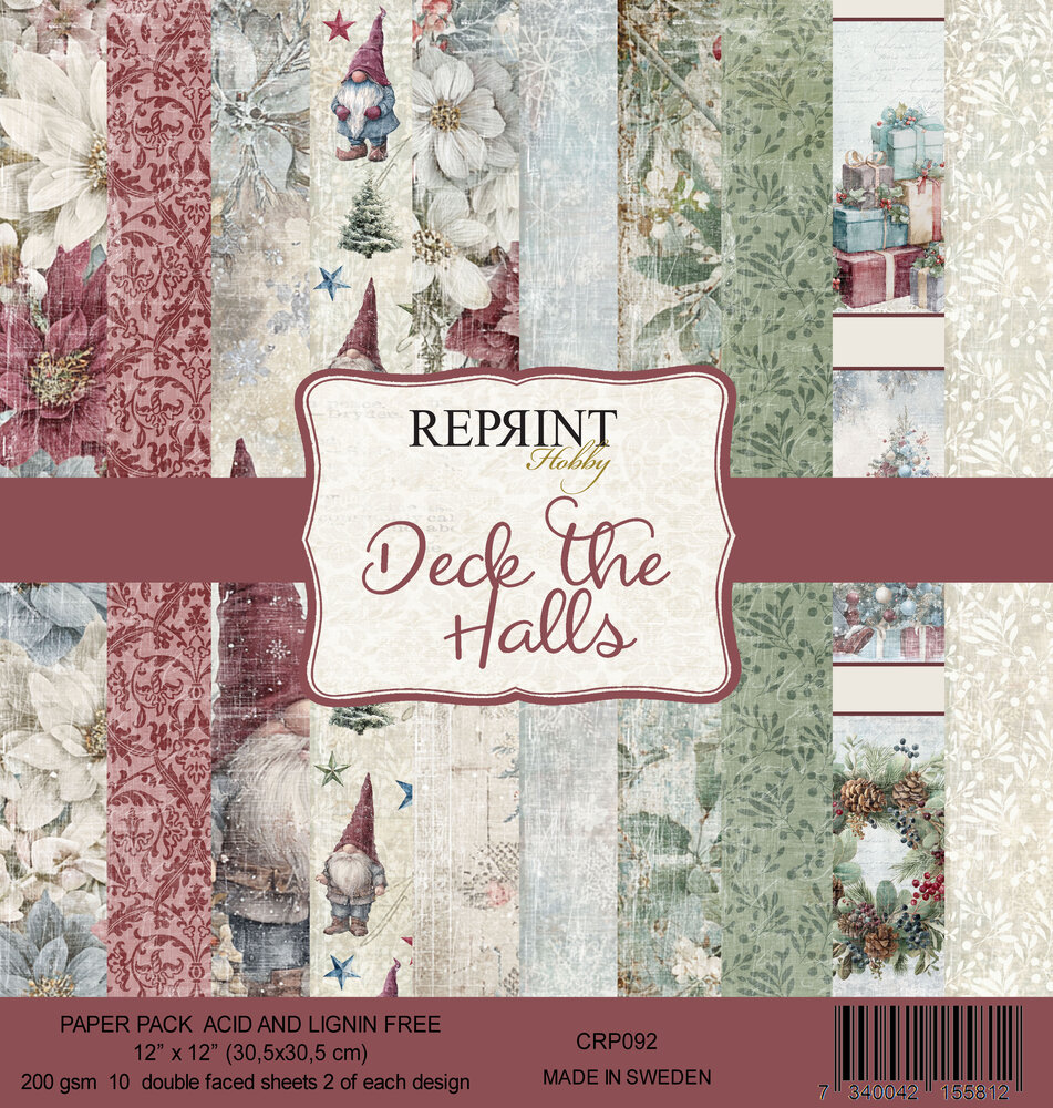 Reprint Deck the Halls 12x12 Inch Paper Pack (CRP092)