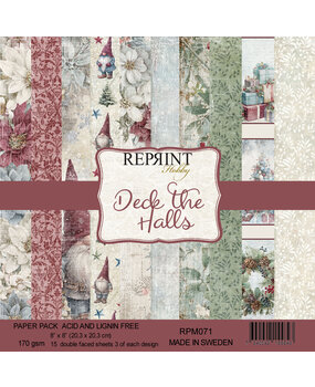 Reprint Deck the Halls 8x8 Inch Paper Pack (RPM071)