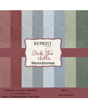 Reprint Deck the Halls Monochromes 12x12 Inch Cardstock (REP015)