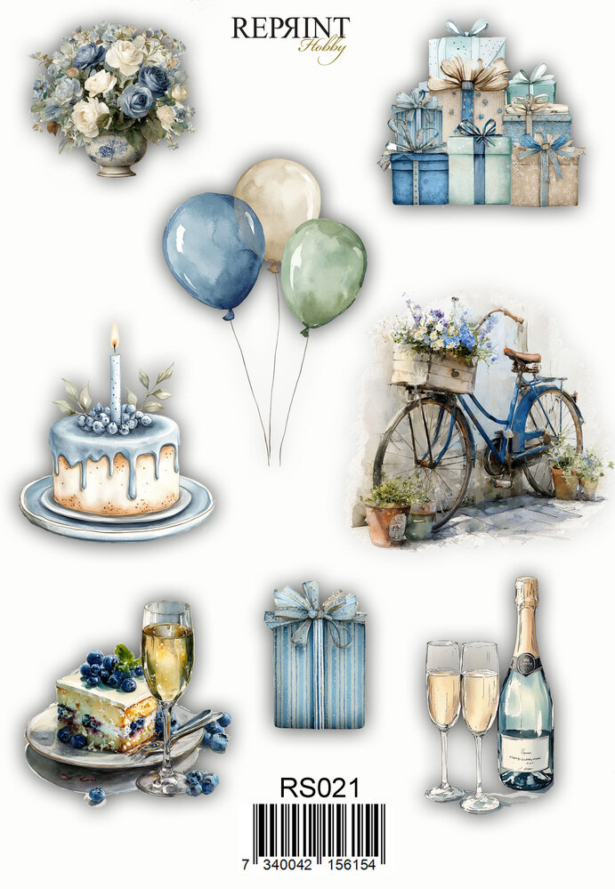 Reprint Hip Hip Hooray 10x20cm Stickers (RS021) Reprint Hip Hip Hooray 10x20cm Stickers (RS021)