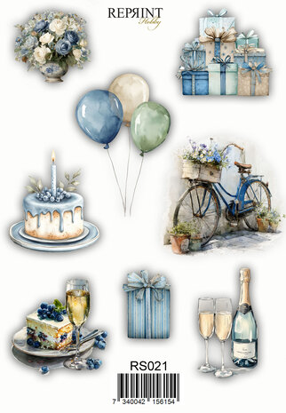 Reprint Hip Hip Hooray 10x20cm Stickers (RS021) Reprint Hip Hip Hooray 10x20cm Stickers (RS021)