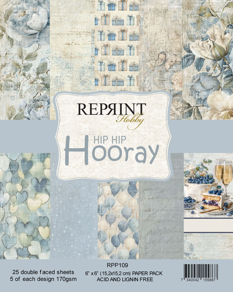 Reprint Hip Hip Hooray 6x6 Inch Paper Pack (RPP109) Reprint Hip Hip Hooray 6x6 Inch Paper Pack (RPP109)