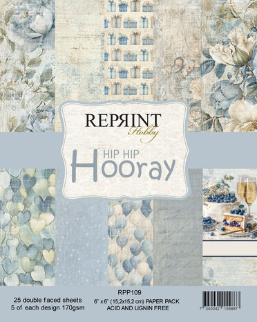 Reprint Hip Hip Hooray 6x6 Inch Paper Pack (RPP109) Reprint Hip Hip Hooray 6x6 Inch Paper Pack (RPP109)