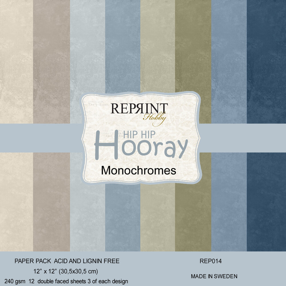 Reprint Hip Hip Hooray Monochromes 12x12 Inch Cardstock (REP014) Reprint Hip Hip Hooray Monochromes 12x12 Inch Cardstock (REP014)