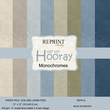 Reprint Hip Hip Hooray Monochromes 12x12 Inch Cardstock (REP014)