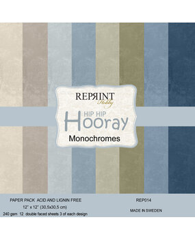 Reprint Hip Hip Hooray Monochromes 12x12 Inch Cardstock (REP014)