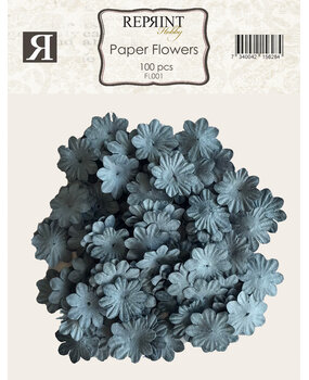 Reprint Paper Flowers Blue (100pcs) (FL001)