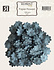 Paper Flowers Blue (100pcs) (FL001)