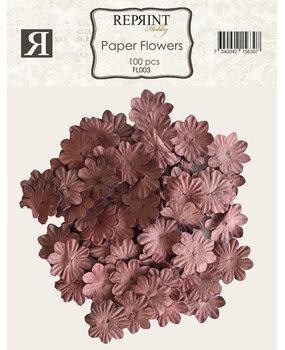 Reprint Paper Flowers Burgundy (100pcs) (FL003)
