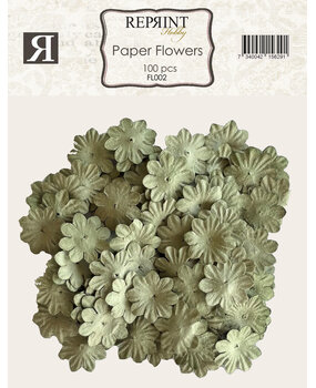 Reprint Paper Flowers Green (100pcs) (FL002)