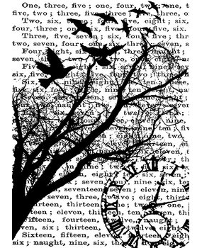 Stampers Anonymous Time Tim Holtz Components Cling Mount Collage Stamp (COM004)