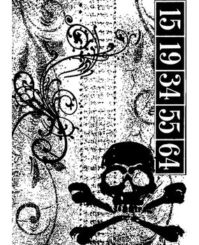 Stampers Anonymous Skull Tim Holtz Components Cling Mount Collage Stamp (COM003)