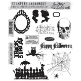 Stampers Anonymous Mini Halloween 3 Tim Holtz Cling Stamps (CMS140)