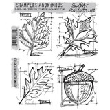 Stampers Anonymous Autumn Blueprint Tim Holtz Cling Stamps (CMS133)