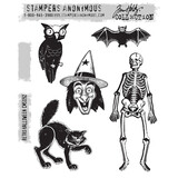 Stampers Anonymous Retro Halloween Tim Holtz Cling Stamps (CMS092)