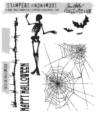 Stampers Anonymous Trick-Or-Treat Tim Holtz Cling Stamps (CMS050) Stampers Anonymous Trick-Or-Treat Tim Holtz Cling Stamps (CMS050)