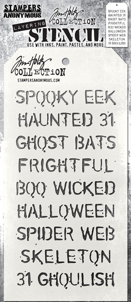 Stampers Anonymous Halloween Tim Holtz Layering Stencil (THS027)