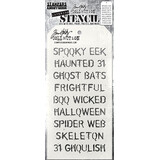 Stampers Anonymous Halloween Tim Holtz Layering Stencil (THS027)
