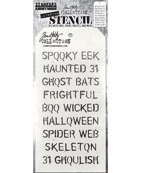 Stampers Anonymous Halloween Tim Holtz Layering Stencil (THS027)