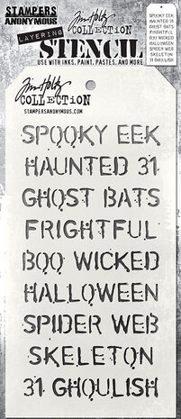 Stampers Anonymous Halloween Tim Holtz Layering Stencil (THS027)