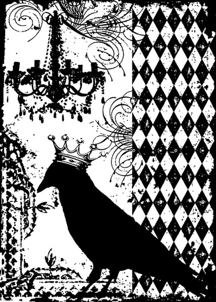 Stampers Anonymous Blackbird Tim Holtz Components Cling Mount Collage Stamp (COM017) Stampers Anonymous Blackbird Tim Holtz Components Cling Mount Collage Stamp (COM017)