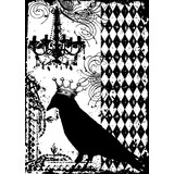 Stampers Anonymous Blackbird Tim Holtz Components Cling Mount Collage Stamp (COM017)