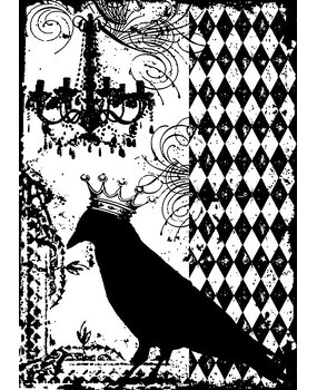 Stampers Anonymous Blackbird Tim Holtz Components Cling Mount Collage Stamp (COM017)