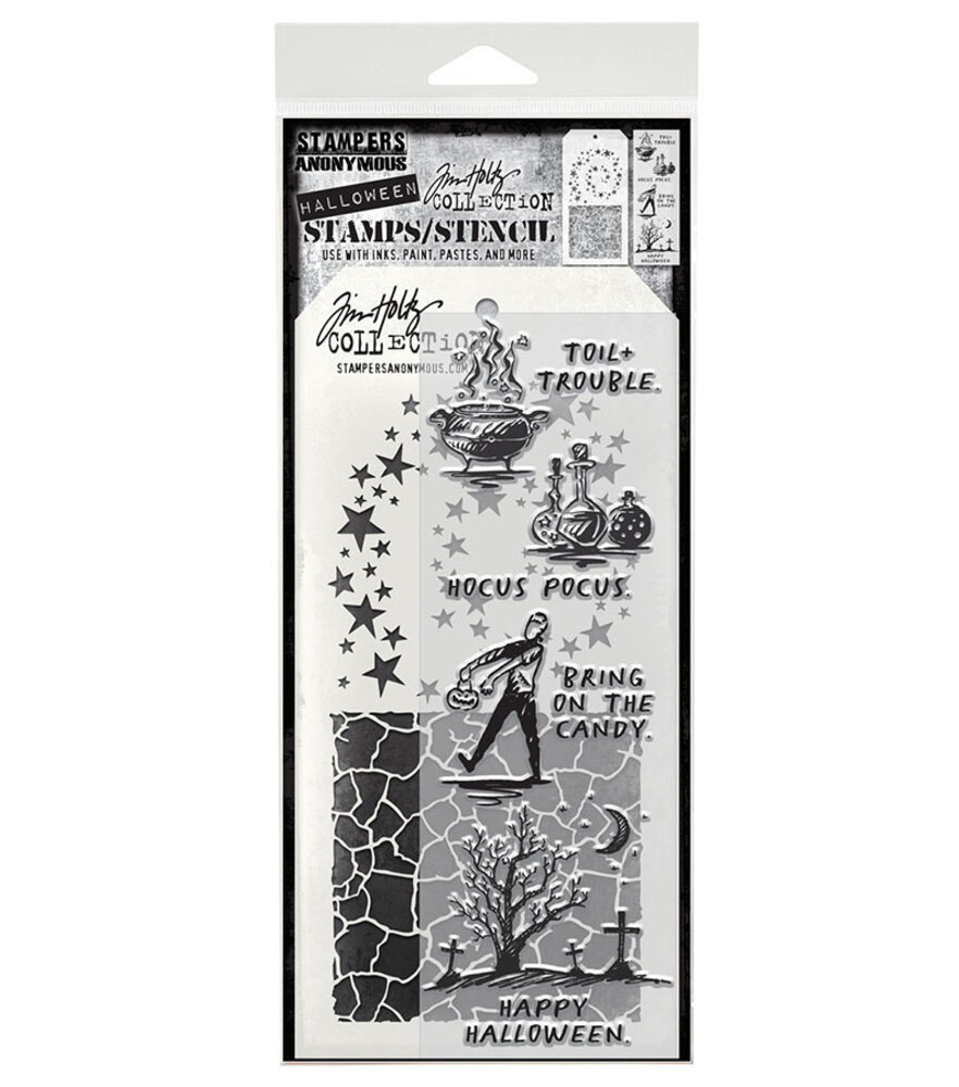 Stampers Anonymous Halloween Sketch Tim Holtz Stamps/Stencil (THMM193) Stampers Anonymous Halloween Sketch Tim Holtz Stamps/Stencil (THMM193)