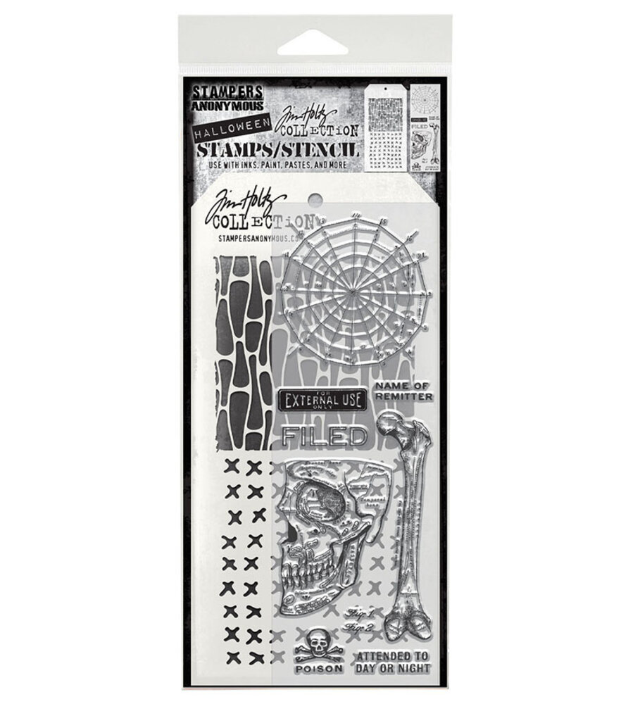 Stampers Anonymous Anatomy Tim Holtz Stamps/Stencil (THMM197) Stampers Anonymous Anatomy Tim Holtz Stamps/Stencil (THMM197)