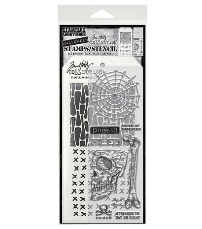 Stampers Anonymous Anatomy Tim Holtz Stamps/Stencil (THMM197) Stampers Anonymous Anatomy Tim Holtz Stamps/Stencil (THMM197)