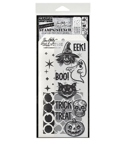 Stampers Anonymous Retro Frights Tim Holtz Stamps/Stencil (THMM198) Stampers Anonymous Retro Frights Tim Holtz Stamps/Stencil (THMM198)