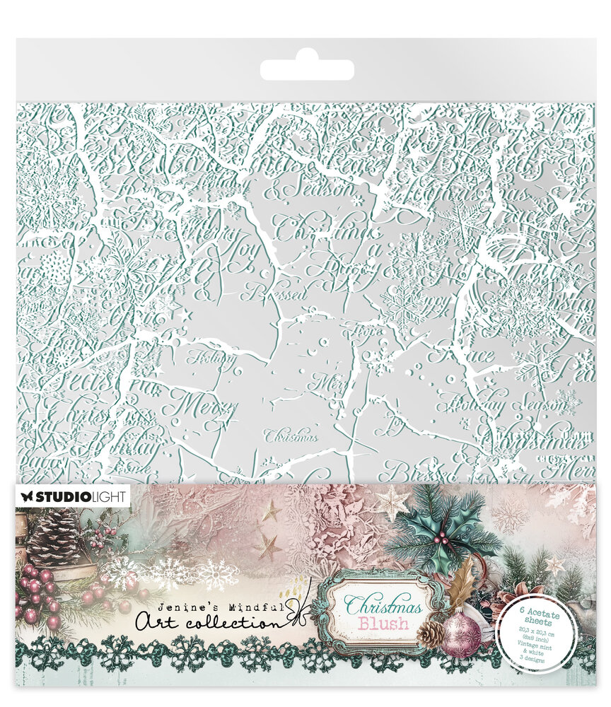 Studio Light Christmas Blush Acetate Sheets Vintage Mint & White (6pcs) (JMA-CB-ACS20) Studio Light Christmas Blush Acetate Sheets Vintage Mint & White (6pcs) (JMA-CB-ACS20)