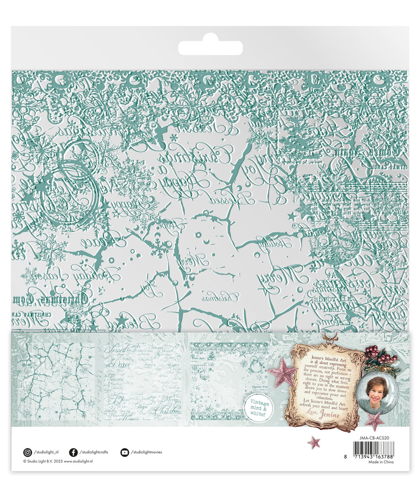 Studio Light Christmas Blush Acetate Sheets Vintage Mint & White (6pcs) (JMA-CB-ACS20) Studio Light Christmas Blush Acetate Sheets Vintage Mint & White (6pcs) (JMA-CB-ACS20)