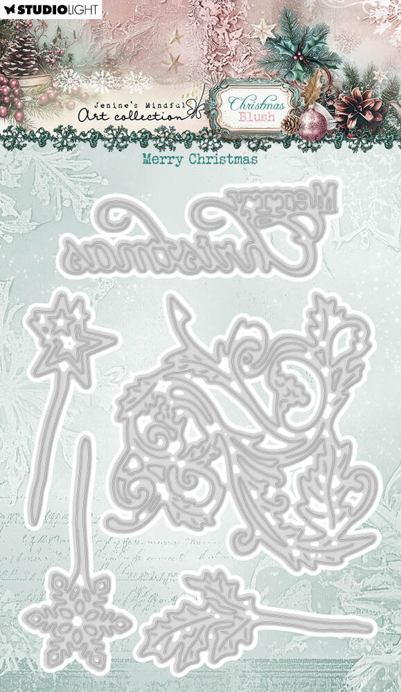 Studio Light Christmas Blush Cutting Die Merry Christmas (JMA-CB-CD1060) Studio Light Christmas Blush Cutting Die Merry Christmas (JMA-CB-CD1060)
