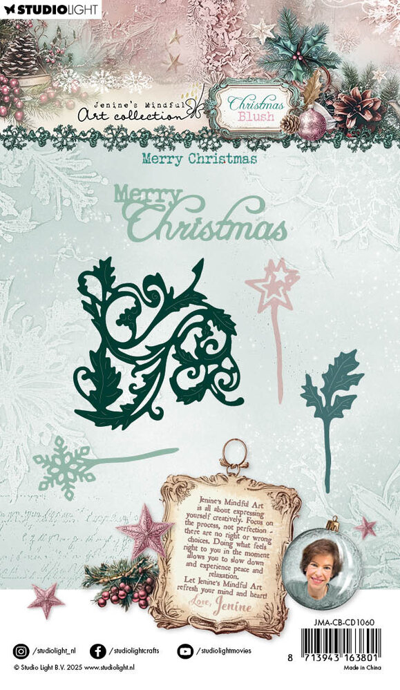 Studio Light Christmas Blush Cutting Die Merry Christmas (JMA-CB-CD1060) Studio Light Christmas Blush Cutting Die Merry Christmas (JMA-CB-CD1060)