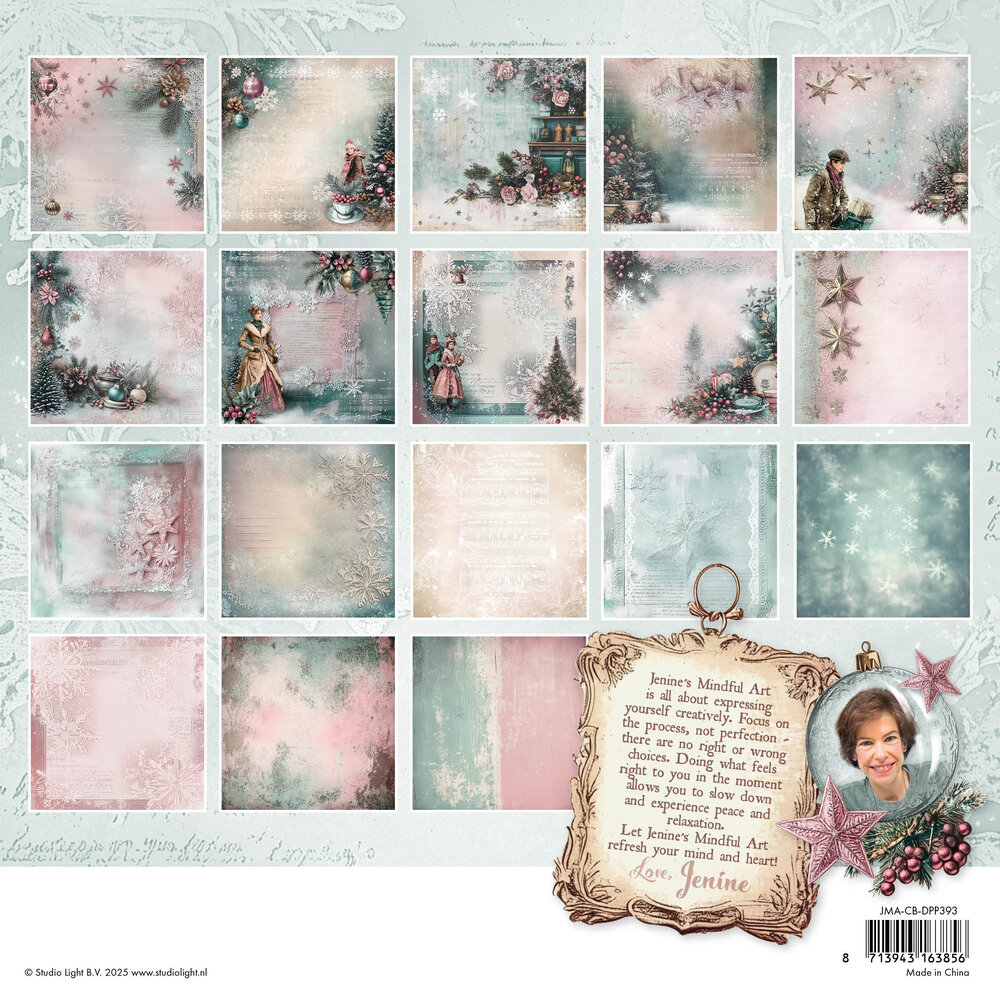 Studio Light Christmas Blush Designer Paper Pad Backgrounds (JMA-CB-DPP393) Studio Light Christmas Blush Designer Paper Pad Backgrounds (JMA-CB-DPP393)