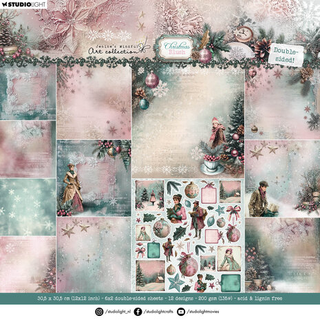 Studio Light Christmas Blush Designer Paper Pad Double-Sided Scrapbooking (JMA-CB-DPP394) Studio Light Christmas Blush Designer Paper Pad Double-Sided Scrapbooking (JMA-CB-DPP394)