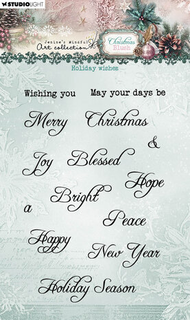 Studio Light Christmas Blush Clear Stamp Holiday Wishes (JMA-CB-STAMP884) Studio Light Christmas Blush Clear Stamp Holiday Wishes (JMA-CB-STAMP884)