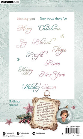 Studio Light Christmas Blush Clear Stamp Holiday Wishes (JMA-CB-STAMP884) Studio Light Christmas Blush Clear Stamp Holiday Wishes (JMA-CB-STAMP884)